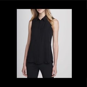 Theory Duria Silk Sleeveless Blouse